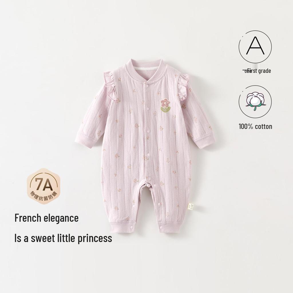 Unisex Baby Cotton Long Sleeve Bodysuit Pajamas