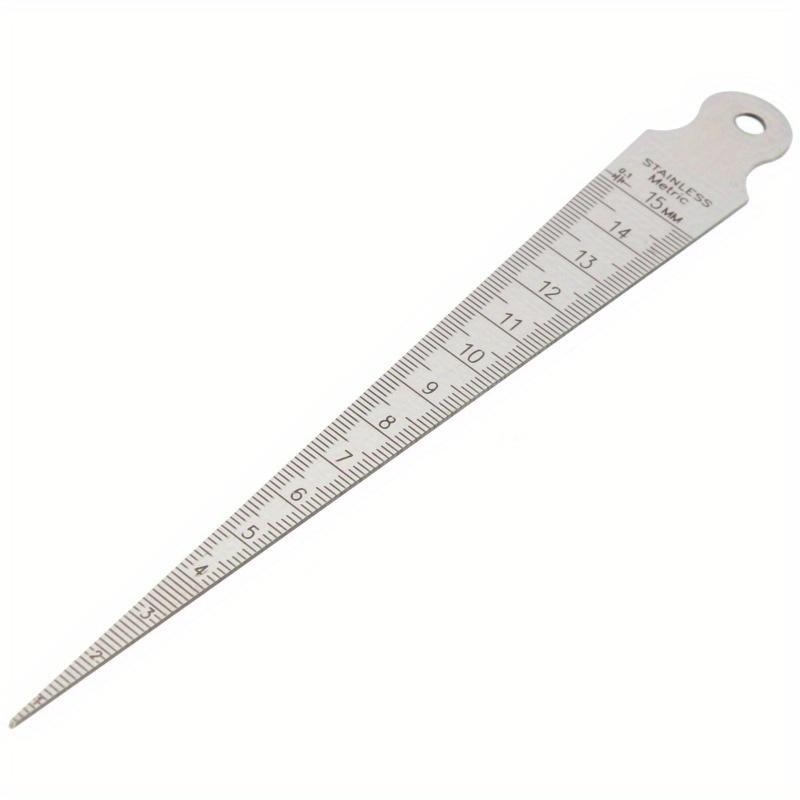 Taper Gage 1/32-5/8 Inch 1-15mm Stainless Gap Hole Taper Welding Gauge Test Ulnar Inch & Metric