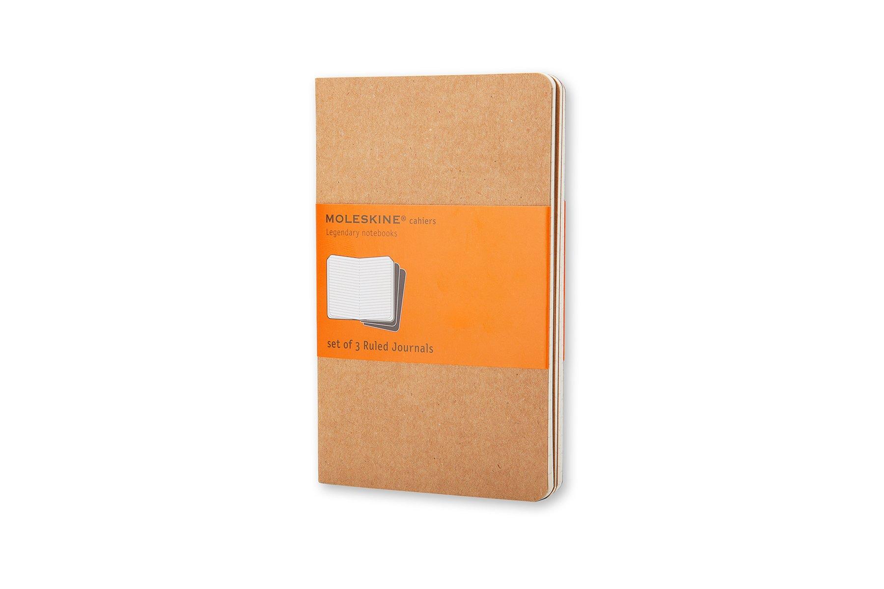 

Moleskine Cahier Journal Notebook, Horizontal Ruled, QP411 PKT, Kraft