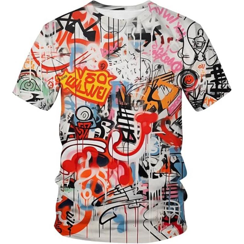 Мужская хип-хоп модная футболка с круглым вырезом и короткими рукавами для летнего комфорта и уличного скейтбординга 6XL