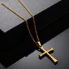 Minimalist Classic Cross Necklace for Men Women, Stainless Steel Chain Collar Necklace, Fashion Unisex Jewelry Gifts
