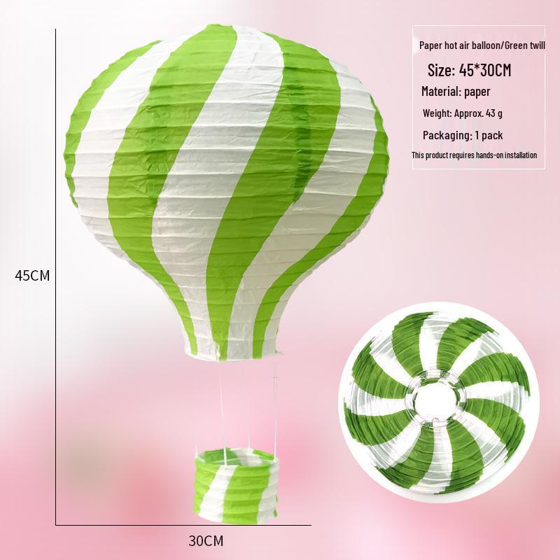 Back-to-School, Mid-Autumn Festival, National Day Hanging Hot Air Balloon Paper Lantern for Ceiling Decoration