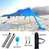 Beach Tent Sun Shelter with UPF 50+ UV Protection Beach Canopy Sun Shade with SandbagsPoles and Ground Pegs and Anti-Wind Ropes