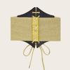 Glitter Belt Wide Elastic Elastic Waist Decoration With Dress Shirt Outer Strap Waist Seal Silver