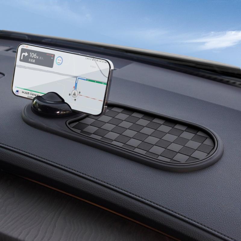 2 In 1 Dashboard Anti Slip Mat with Phone Mount 360-Degree Rotation Car Phone Holder Non-Slip Adhesive Mat for Car