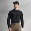 FILA Fleece Lined Warm Fashionable Simple Quality Sports Casual Golf Versatile Soft Comfortable Long Sleeve T-Shirt Men tops Deep-Black A11M615218FBK