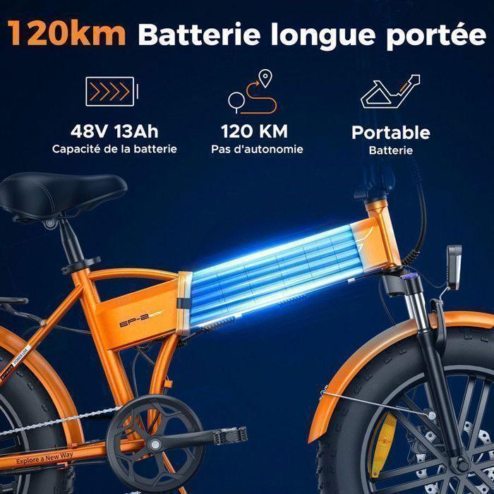 Vélo électrique pliable - ENGWE - EP-2 Boost - 20 pouces - Batterie 48 V 13 Ah - Autonomie 120 km