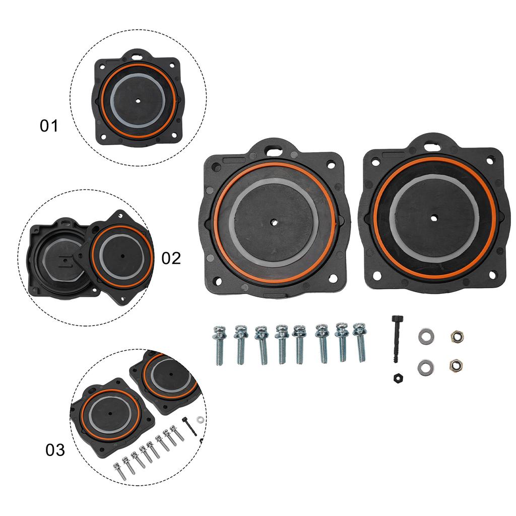 Rebuild Kit Compatible with For For HP 60 For For HP 80 Linear Air Pumps Includes Diaphragms Screws and Replacement Parts