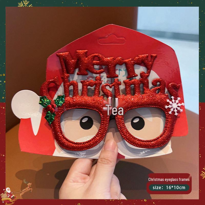 Christmas Festival Funny Elk Eyeglass Frames - Cute Cartoon Student Costume Gift & Decoration Mask