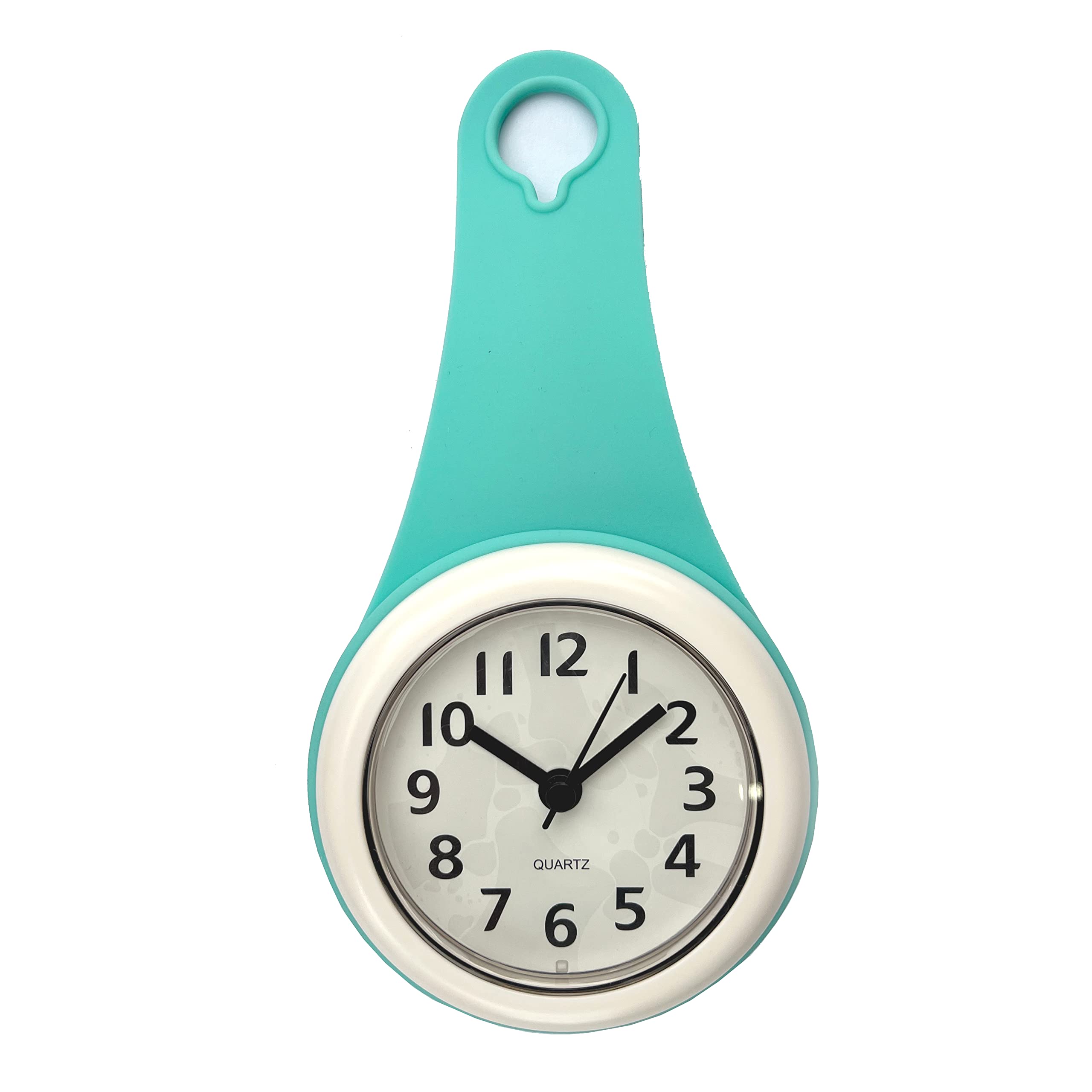 

Pureseek Bathroom Clock, Waterproof, Hook-Mounted, Waterproof Wall Clock with Suction Cup, Quiet, Suitable for Kitchen and Bathroom Use (Blue)