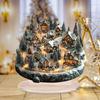 Christmas Decorations 2D Acrylic Sign Desk Display Snow Scene House Desktop Decoration for Holiday