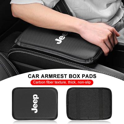 Auto Mittelarmlehnenbox Matten Leder Mittelkonsole Abdeckungen Zubehör Für Renegade Wrangler JK JL Grand Cherokee Compass Patriot usw.
