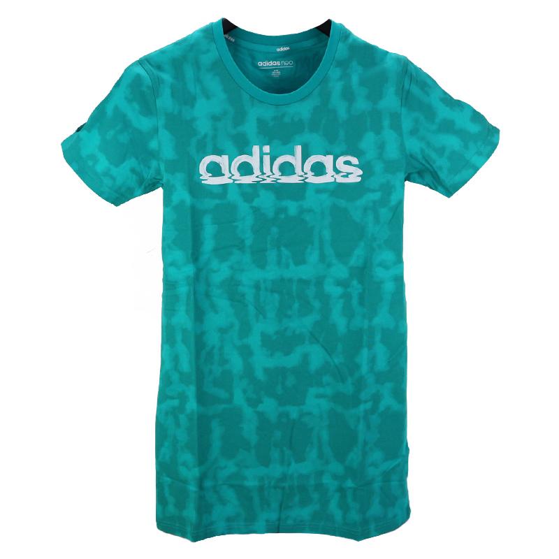 

Adidas Neo Fv Dress Comfortable Breathable Round Neck Short Sleeve Dress Women Dresses Green DW7735 S