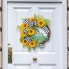Sunflowers Wreath with Truck for Front Door, Artificial Spring Wreath for Farmhouse Outdoor Garden Wedding Decorations