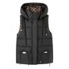 Autumn and winter new down cotton vest high sense women's hooded warm fashion thickened sleeveless cotton jacket