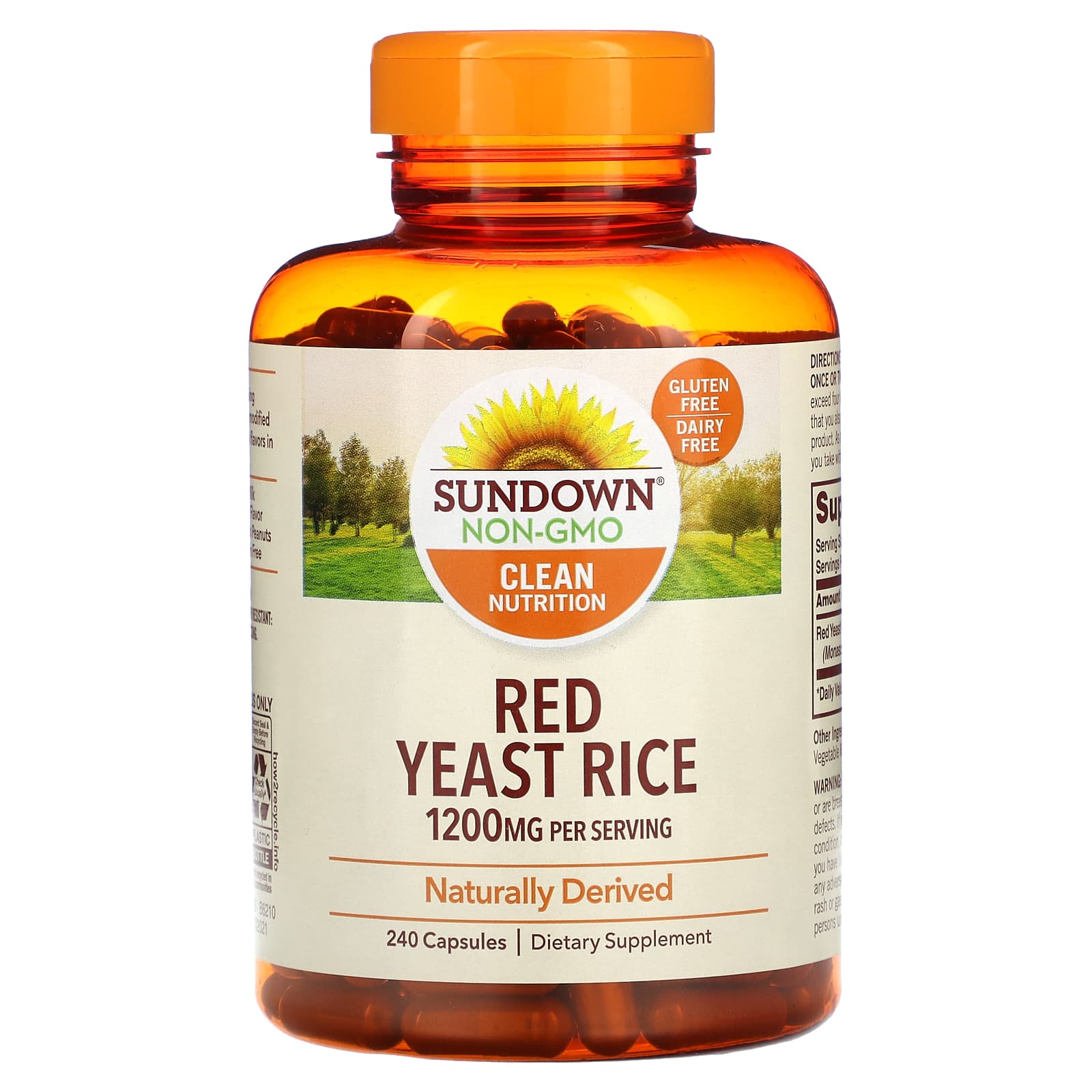 

Rice Red Yeast, 1,200Mg, 240 Capsules (600Mg per capsule)