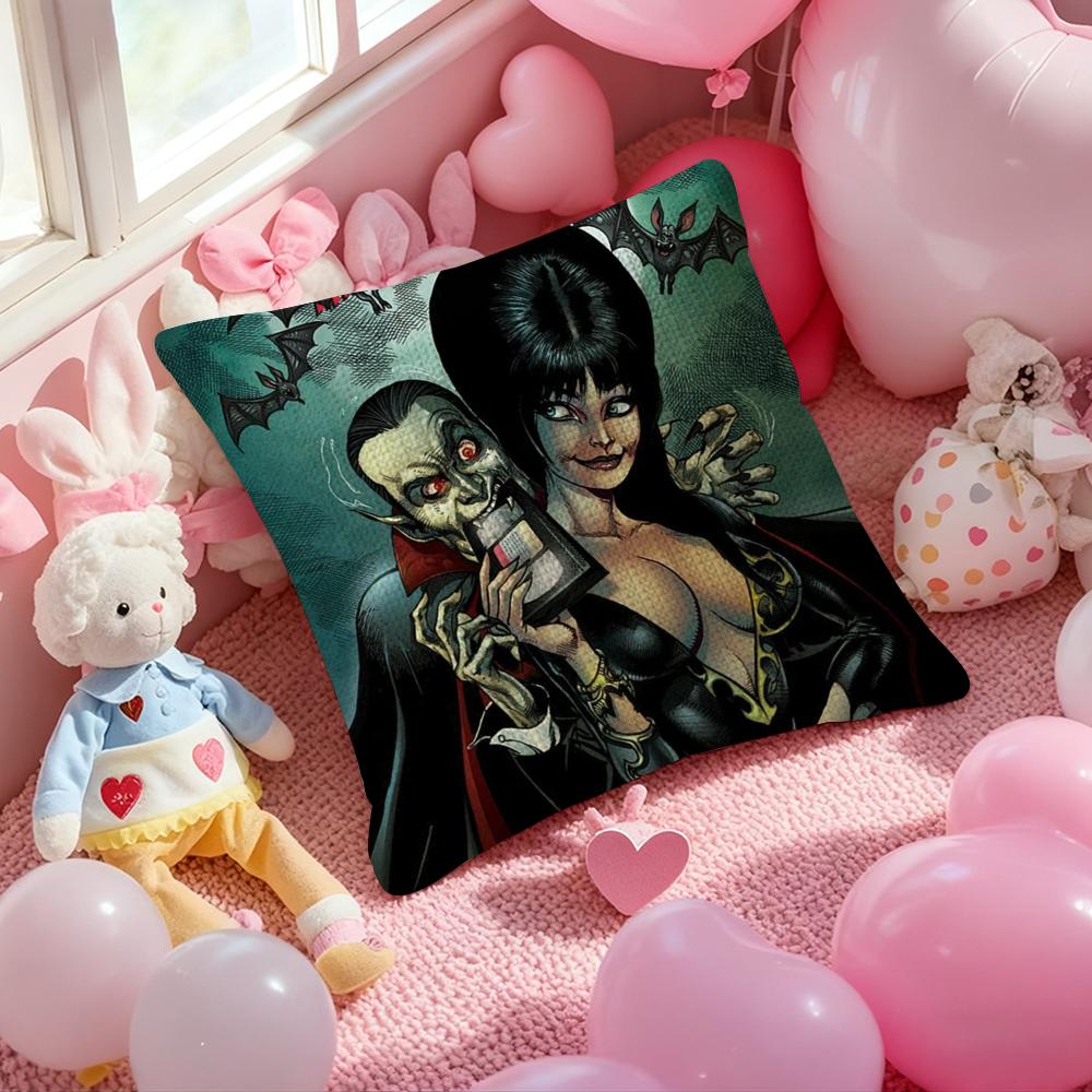 

EElviraS Mistress Dark Pillow Case Antidustmite Pillowcase Invisible Zipper Silky Short Plush Sofa Cushion Cover 30x30 cm