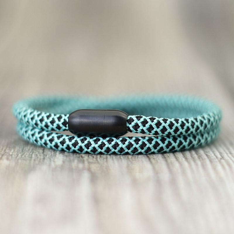 Simple Style Men Bracelet Rope Unfading Male Stainless Steel Braclet Attract Magnetic Braslet Bohemia Fabric Brazalete Pulseria