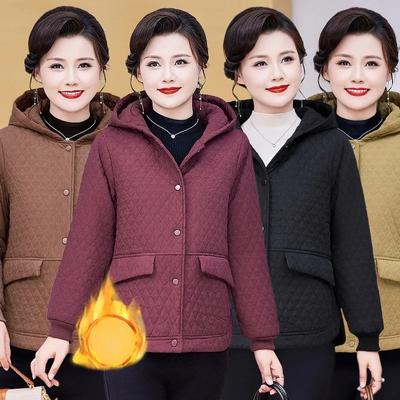 Autumn and Winter Padded Jacket Women's Hooded Winter Padded Jacket Casual Jacket Loose Padded Jacket Women's Plus Size