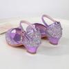 Splozh Girls Dress Shoes Princess High Heels Closed Toe Party Wedding Flower Girls Shoes Toddler Little Big Kid,Silver 11