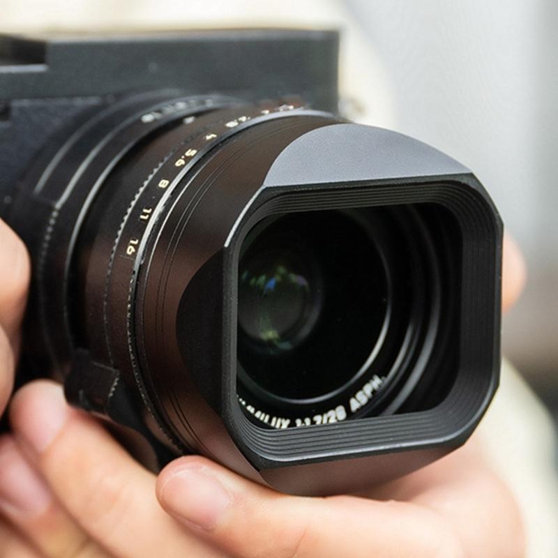 Aluminum Alloy Camera Lens Hood for Q343 AntiReflection Square Photography Equipment