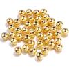 100 Perles d'espacement en cuivre plaqué or à grand trou, Accessoires de bijoux faits main DIY