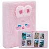 1set Cartoon Rabbit 320 Pockets Plush Photo Album  Photo Book with 40 Sheets Inner Pages Rectangle Pink 235x190x37mm