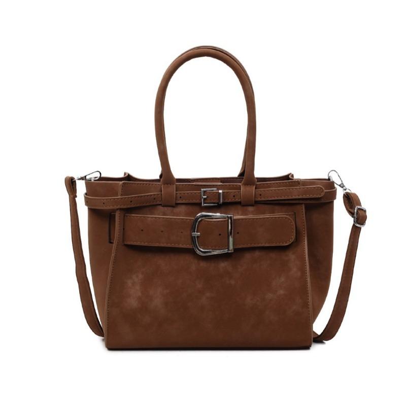 Retro small bag women's autumn and winter new simple fashion messenger bag casual portable commuter bucket bag