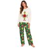 Family Matching Parent-Child Long Sleeve and Pants Pajama Set Loungewear for Home Wear
