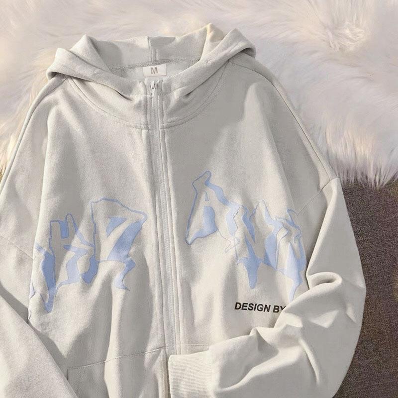 Men's Hooded Polo Shirt Sweatshirt Couples' Fall Design Zipper Jacket