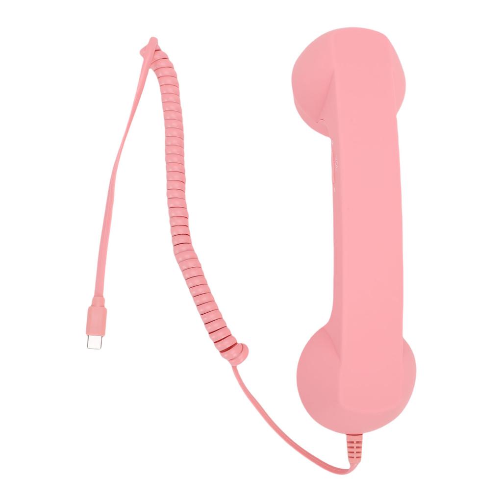 Retro-Telefonhörer Typ C Vintage Kabelgebundener Stecker in Handheld-Handy-Empfänger mit Lautsprecher und Mikrofon für Handy
