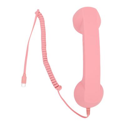 Retro-Telefonhörer Typ C Vintage Kabelgebundener Stecker in Handheld-Handy-Empfänger mit Lautsprecher und Mikrofon für Handy