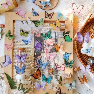 Album Journal Stickers Butterfly Decorative Sticker Scrapbooking Stickers Stationery Sticker