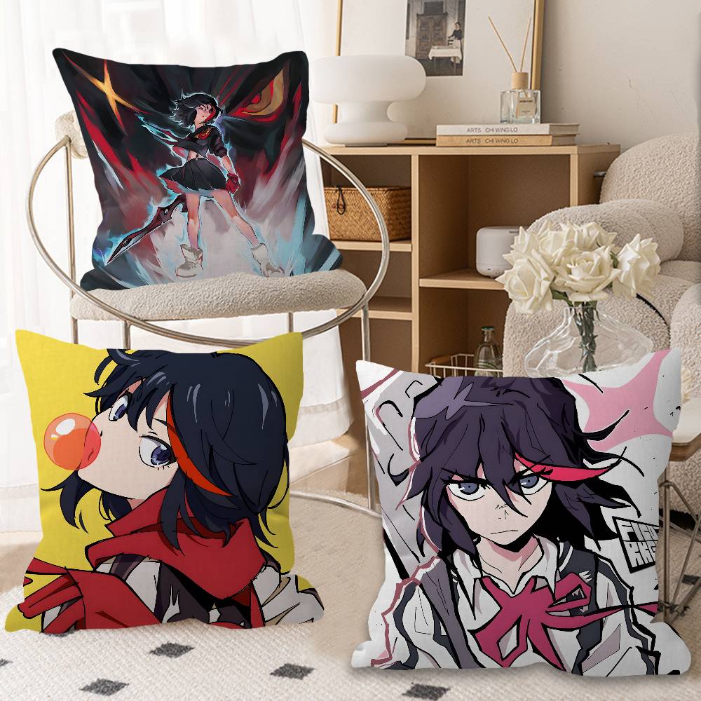 1pc Cool Anime K-KILL La KILL Vintage Cushion Cover Inches Farmhouse Decor Home Throw Pillow Covers for Couch Decorations