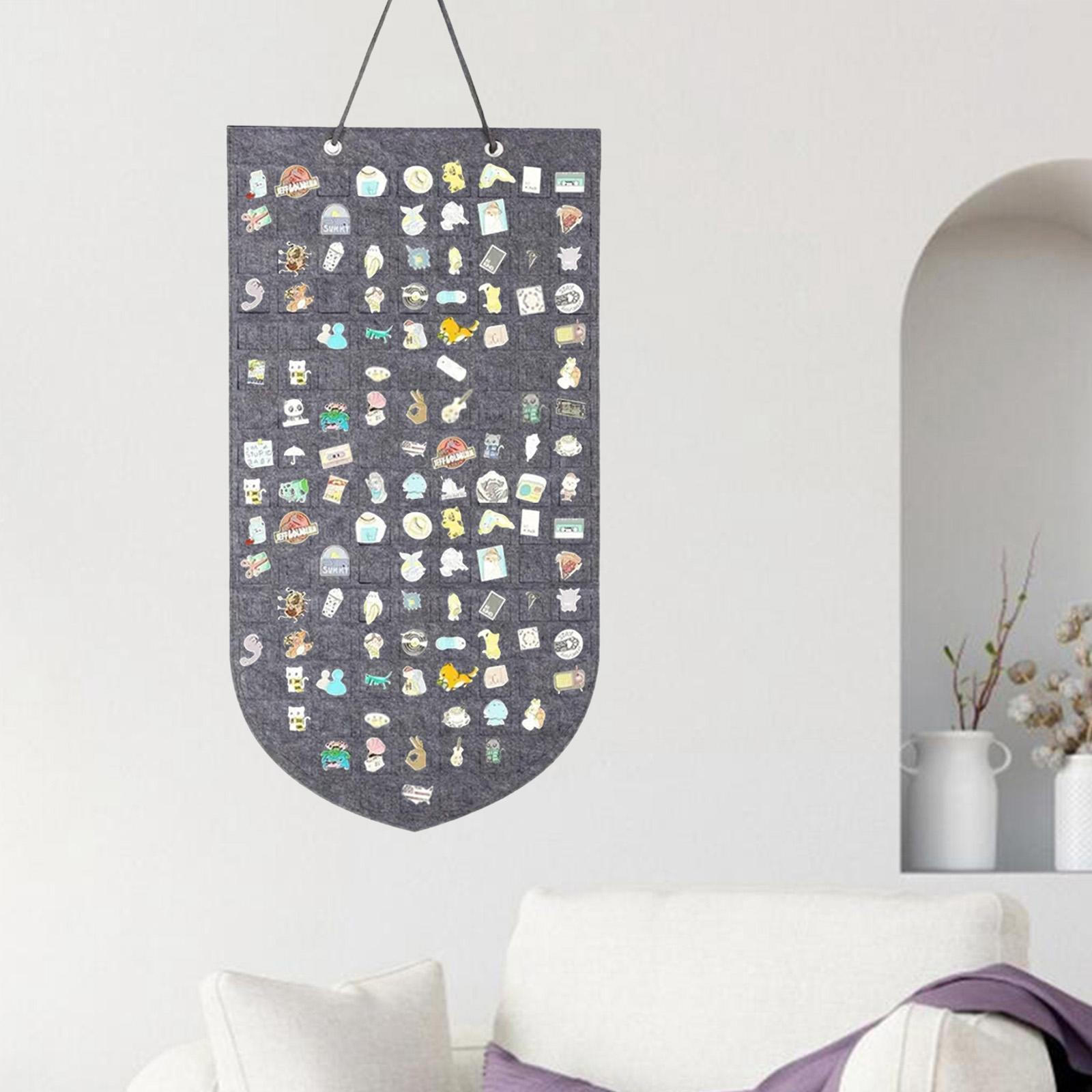 

Доска для хранения брошей, держатель для хранения коллекций, наград, большая вместимость, войлочная подвеска серый