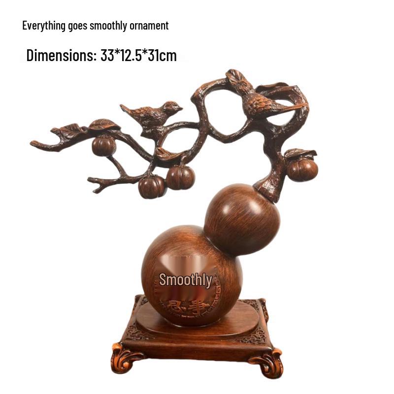Persimmon Ornament: New Chinese Style Resin Decor for Home or Gift