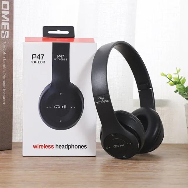 Stereo P47 Headset 5.0 Bluetooth Headset Folding Series Wireless Outdoor SportsHeadset for iPhone Samsung PC Game Accessories