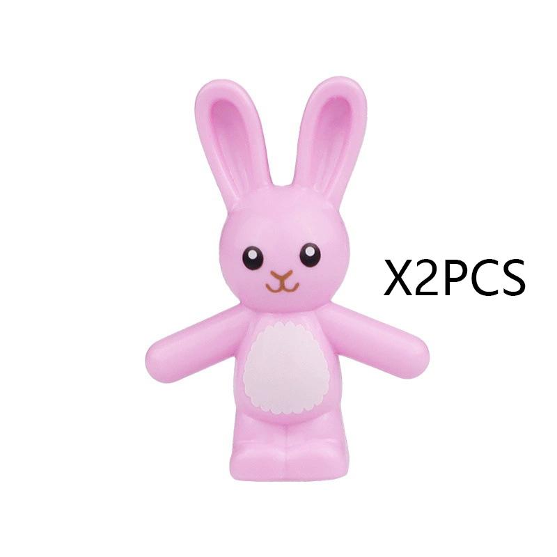 MOC Animal Building Blocks DIY Pig Fishes Octopus Penguin Turtles Figures Toys Set City Farm Zoo Accessories Bricks Kid Gift