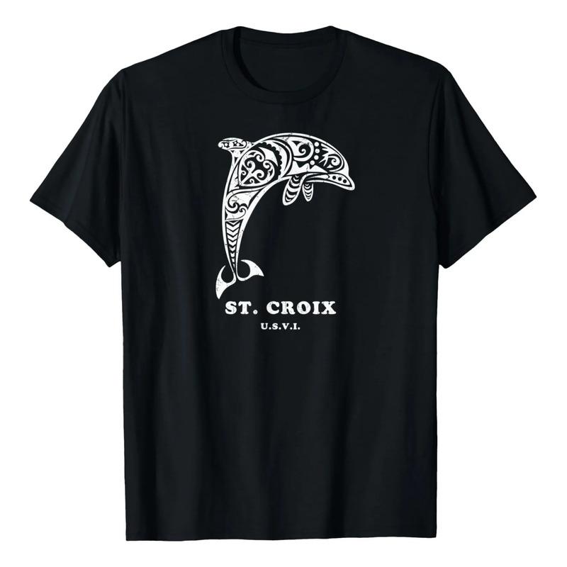 Camiseta Vintage De Vacaciones Con Delfines Tribales De St. S разноцветный