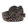 Youth Rhinestone Skull Belt Jeans Decor Pu Waistbands Elegant Rivet Belt  Dress Decoration