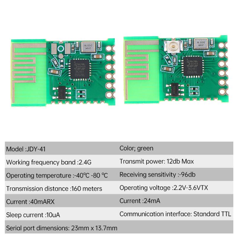 JDY-41 2.4G Wireless Serial Port Module Reliable Data Switch for Sensor Interface Remote Transmission Solutions