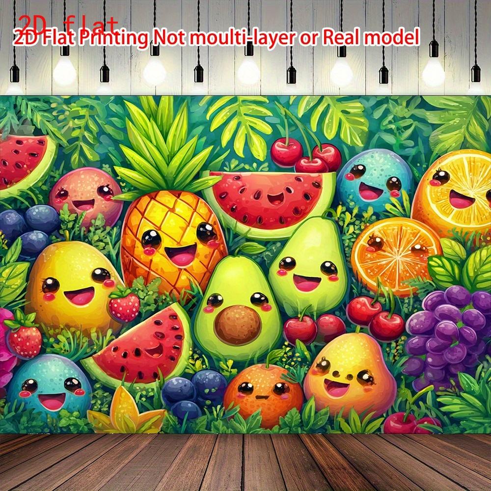 2D flat surface 1 piece Featuring a tropical fruit theme Suitable for photography