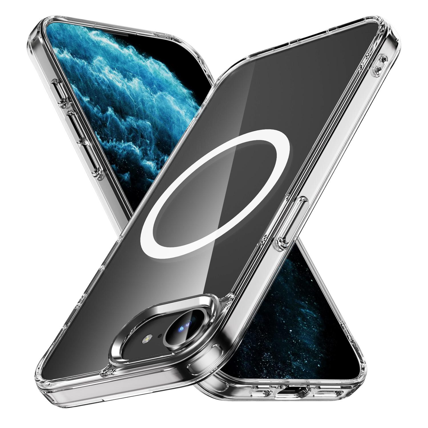 

Transparent Shockproof Case Magnetic Clear PC+TPU Phone Back Cover Protector Skins Shell For Cell Phones For iPhone 11 прозрачный