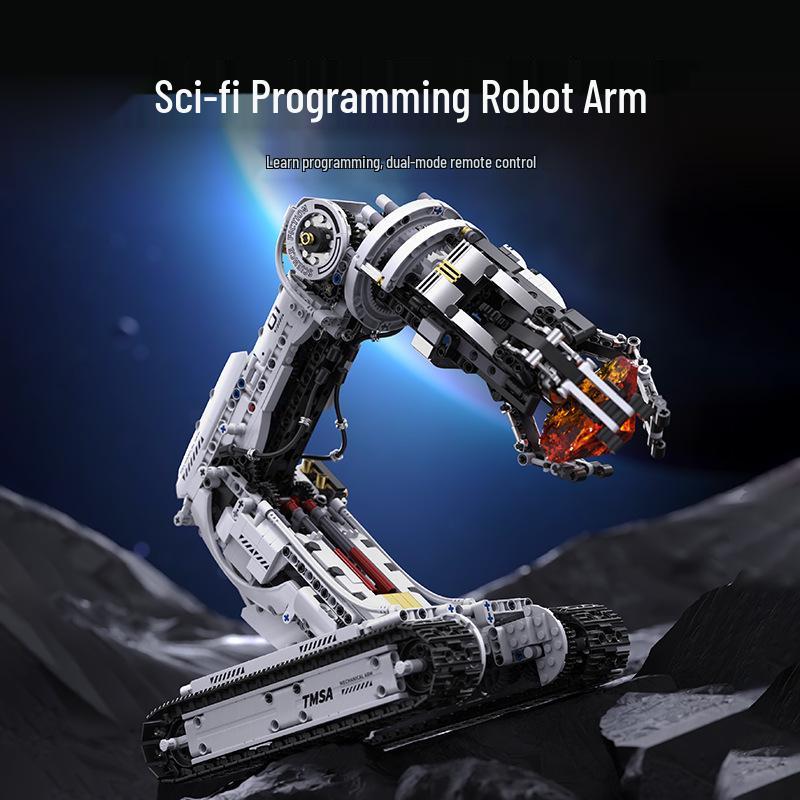 Mu T1110 Electric Remote Control Robotic Arm Building Blocks - Compatible with Lego and Programmable.