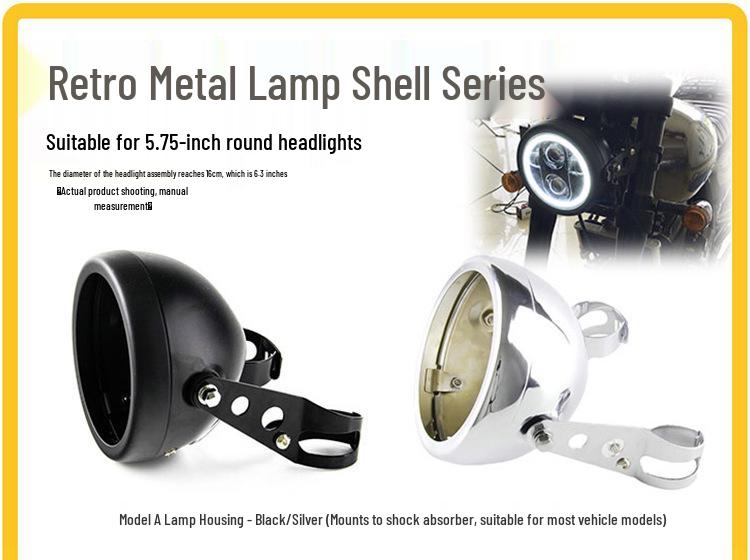 5.75" LED Headlight for Harley X48, XL883R/L 750, Dyna, Benelli 400 Motorcycles & Scooters - Off-road Compatible