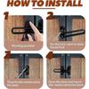 Swing Bar Door Lock Latch for Home Security, Door Guard Reinforcement Door Lock,Security for Kids,Black01 - CHUNCC