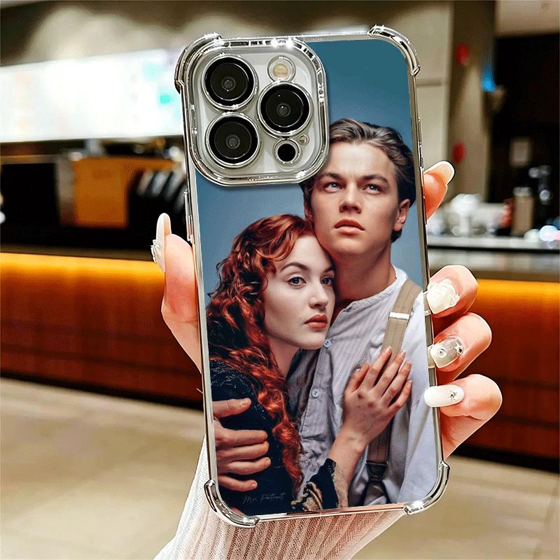 

Titanic Movie Rose Jack Soft Phone Case For iPhone 15 16 17 Air 14 Pro Max 16E Plus 13 12 Mini Plating Anti-Fall Fundas iPhone 14