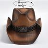 New Men's Women's Vintage Western Cowboy Hat Handmade Straw Weaving Beach Sun Hat Gentleman Lady Cowgirl Jazz Hat