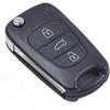 3 Button Flip Key Shell for Hyundai i10 i20 i30 ix20 ix35 Elantra Veloster Tucson and Kia Rio Ceed Picanto Sportage Sorento No Electronics
