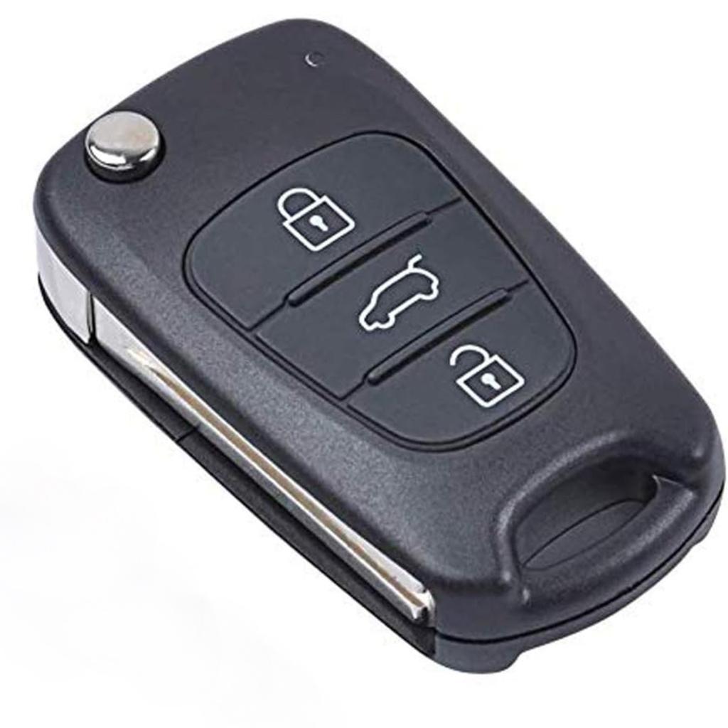 3 Button Flip Key Shell for Hyundai i10 i20 i30 ix20 ix35 Elantra Veloster Tucson and Kia Rio Ceed Picanto Sportage Sorento No Electronics